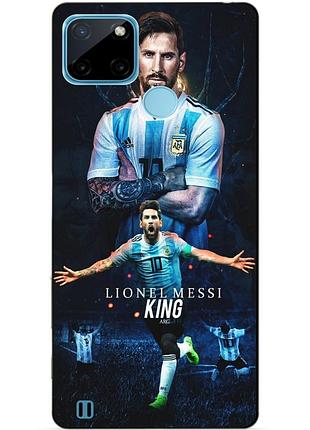 Силиконовый чехол бампер для realme c21y/c25y с рисунком messi аргентина