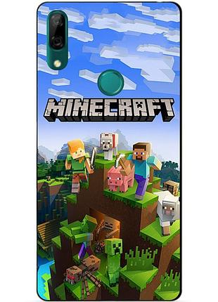 Силіконовий чохол бампер для huawei p smart z з малюнком minecraft
