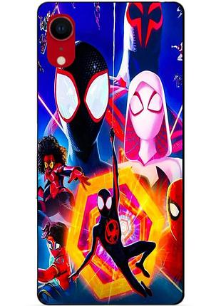 Силиконовый чехол бампер для iphone xr с картинкой spider man человек паук