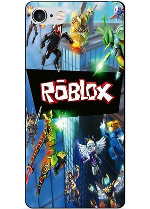 Силиконовый чехол бампер для iphone 6 с картинкой roblox роблокс