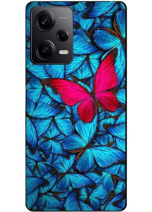 Силиконовый чехол бампер для xiaomi redmi note 12 pro 5g с рисунком мотыльки бабочки