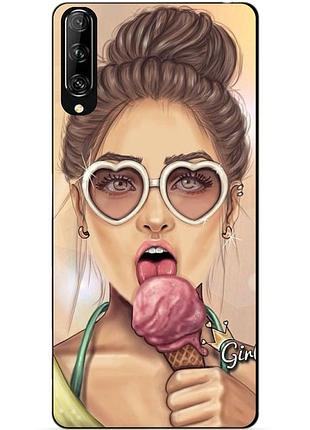 Силіконовий чохол бампер для huawei p smart pro з малюнком морозиво