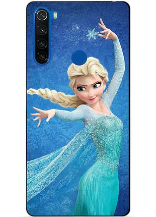 Силиконовый чехол бампер для xiaomi redmi note 8t с рисунком эльза