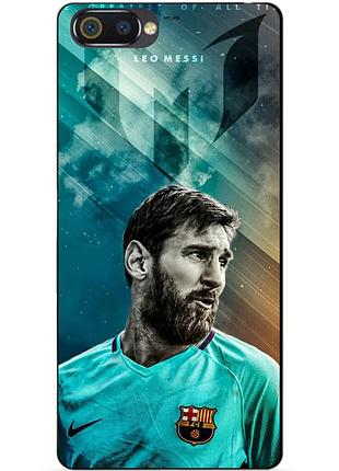 Силиконовый чехол бампер для realme c2 с рисунком messi leo
