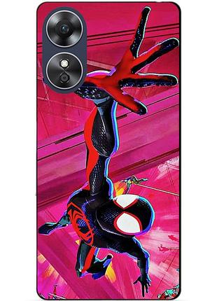 Силіконовий бампер чохол для oppo a17 з малюнком spider man людина павук