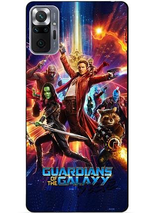 Силіконовий бампер чохол для xiaomi redmi note 10 pro з картинкою стражі галактики