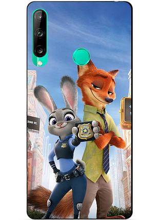 Силіконовий чохол бампер для huawei p40 lite e з малюнком джуді зверополис