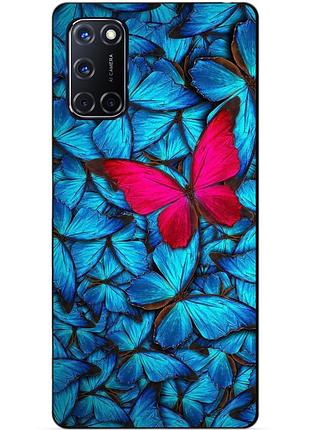 Силіконовий бампер чохол для oppo a52 з малюнком метелики