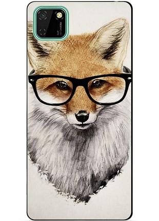 Силиконовый чехол бампер для huawei y5p с рисунком лиса