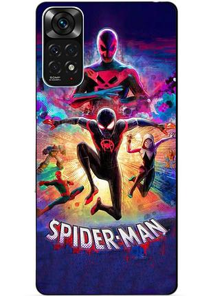 Силиконовый бампер чехол для xiaomi redmi note 11 / note 11s spider man