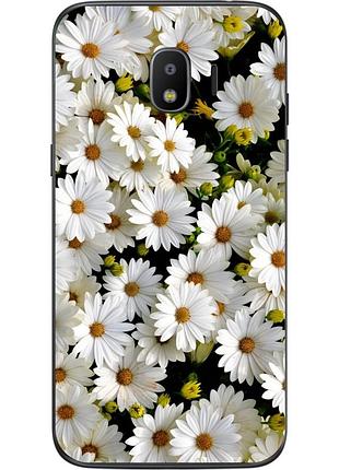 Чехол силиконовый для samsung j2 core galaxy j260 с рисунком ромашки