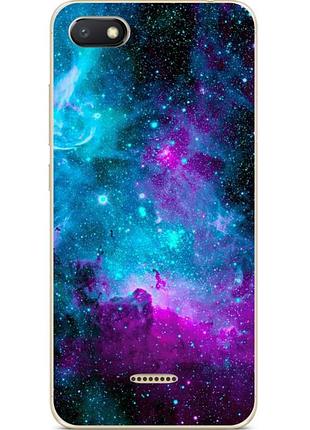 Бампер силиконовый чехол для xiaomi redmi 6a с рисунком космос