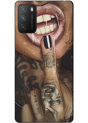 Силіконовий бампер чохол для xiaomi poco m3 з малюнком swag