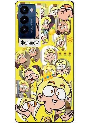Силиконовий бампер чехол tecno camon 18p фелікс 13 карт