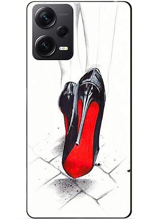 Силіконовий бампер чохол для xiaomi redmi note 12 pro plus з малюнком туфлі