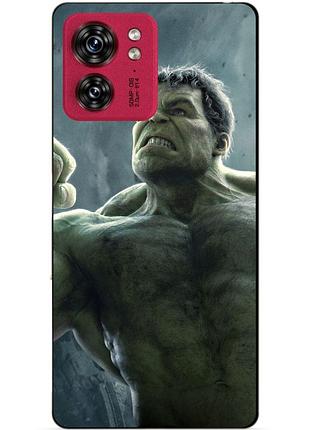 Силиконовый чехол бампер для motorola edge 40 с рисунком халк marvel hulk