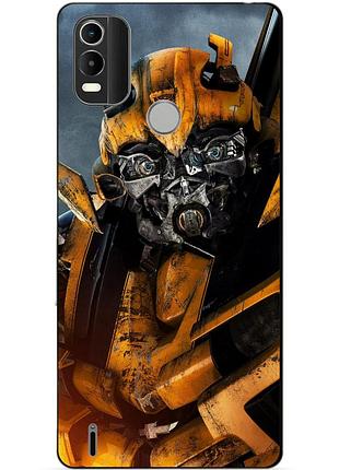 Силиконовый чехол бампер для nokia c21 plus с рисунком бамблби bumblebee трансформеры