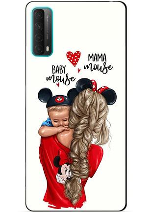 Силіконовий бампер чохол для huawei p smart 2021 з малюнком мама і малышь