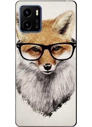 Силиконовый бампер чехол для vivo y15s с рисунком лиса