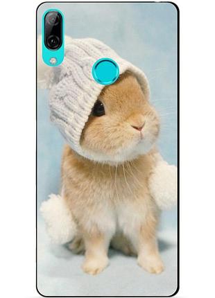 Силіконовий бампер чохол для huawei p smart 2019 з малюнком зайчик в шапочці