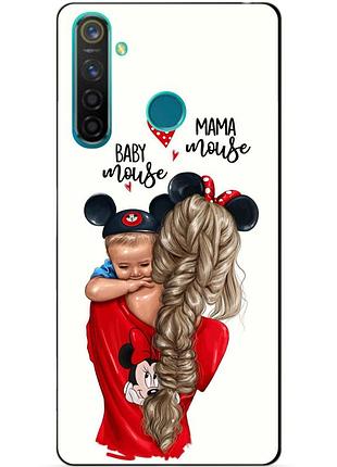 Силиконовый чехол бампер для realme q с рисунком mouse