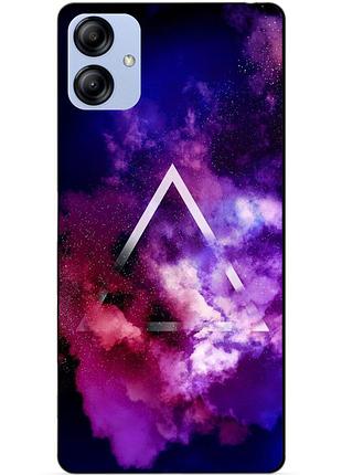 Силіконовий бампер чохол для samsung a04e з малюнком космос