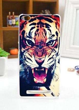 Силиконовый чехол для xiaomi redmi 3 с рисунком тигр