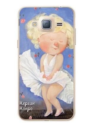 Силиконовый бампер для samsung j7 neo galaxy j701 с рисунком гапчинская мерелин монро