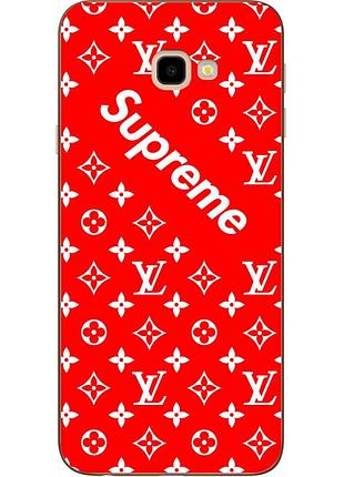Бампер силиконовый для samsung j4 plus galaxy j415 с принтом supreme