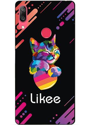 Силіконовий чохол бампер для huawei y7 2019 з малюнком likee