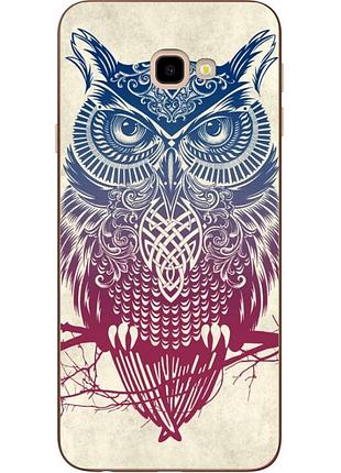 Чехол силиконовый для samsung j4 plus galaxy j415 с рисунком сова