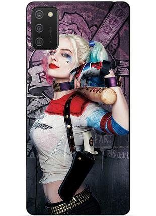 Силиконовый бампер чехол для samsung a02s с рисунком харли квинн