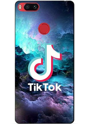 Силиконовый бампер чехол для xiaomi mi a1 с рисунком tik tok