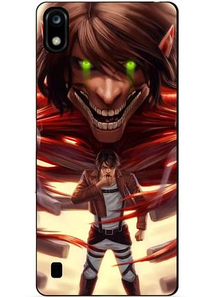 Силиконовый бампер чехол для zte blade a7 2019 с аниме attack on titan