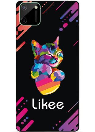 Силіконовий чохол бампер для realme c11 з малюнком likee