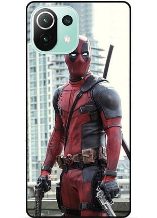 Силіконовий бампер чохол для xiaomi mi 11 lite з малюнком deadpool дедпул