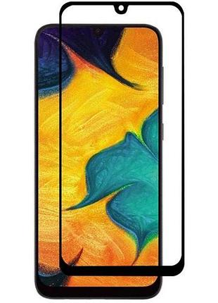 Защитное стекло full glue для samsung a30 черное 5d