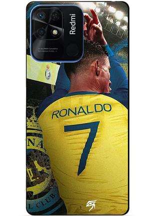 Силіконовий бампер чохол для xiaomi redmi 10c з малюнком ronaldo аль наср роналдо