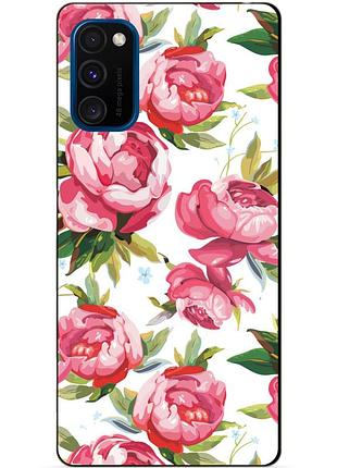 Силіконовий бампер чохол для samsung m30s 2019 galaxy m307f з малюнком півонії