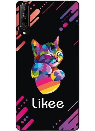 Силіконовий чохол бампер для huawei p smart pro з малюнком likee
