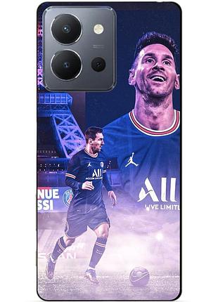 Силиконовый чехол бампер для vivo y36 с рисунком messi psg месси