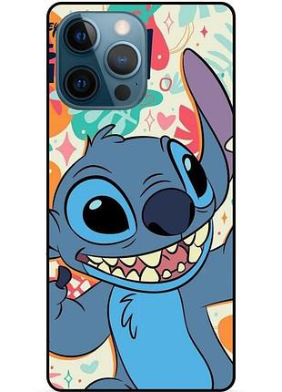 Силіконовий бампер чохол для iphone 12 pro з малюнком stitch стіч