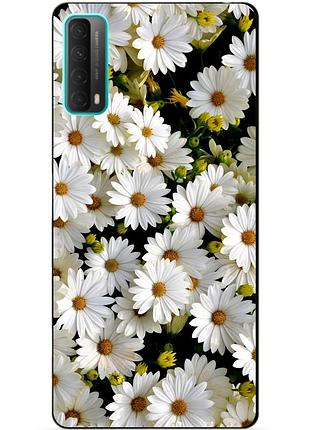 Силіконовий бампер чохол для huawei p smart 2021 з малюнком ромашки