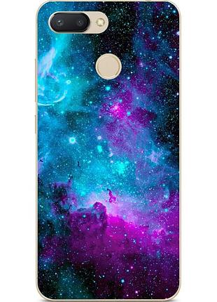 Чехол силиконовый бампер для xiaomi redmi 6 с рисунком космос