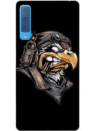 Силіконовий бампер для samsung a7 2018 galaxy a750 з малюнком орел