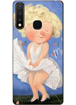 Силиконовый бампер чехол для vivo y19 с рисунком монро гапчинская
