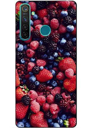 Силіконовий чохол бампер для realme 5 pro з малюнком ягоди