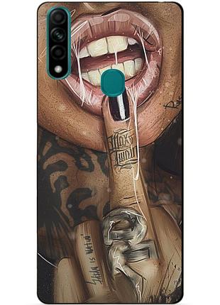 Силиконовый бампер чехол для oppo a31 с рисунком swag