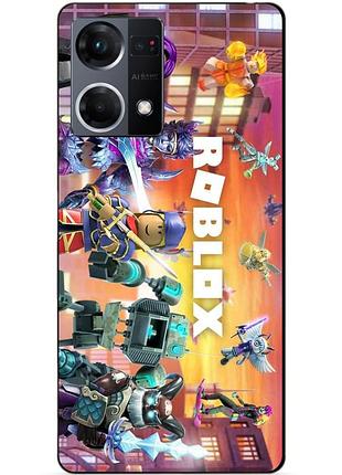 Силіконовий чохол бампер для oppo reno 7 з картинкою роблокс roblox