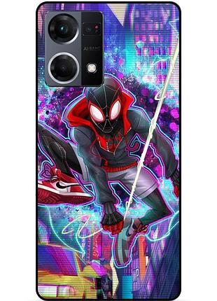Силіконовий чохол бампер для oppo reno 7 з картинкою spider man людина-павук